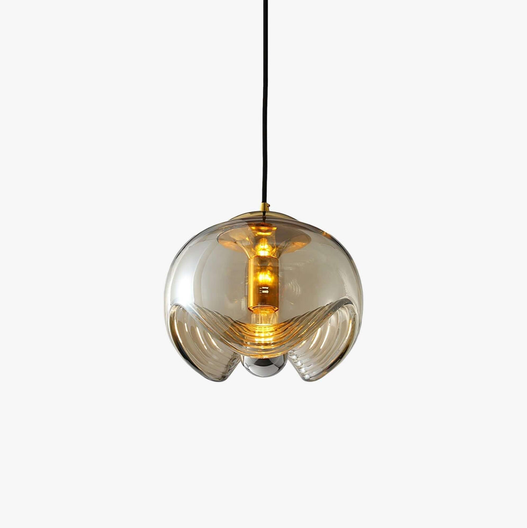Suspension moderne en forme de vague - luminaire en verre