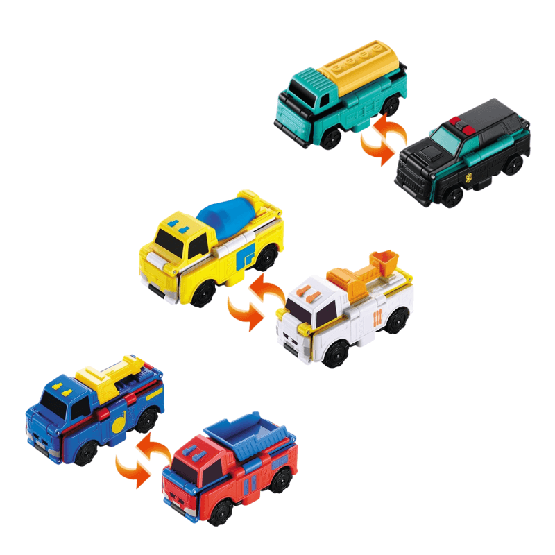 Wende-Spielzeugautos - 2-in-1 Fahrzeuge für Kinder