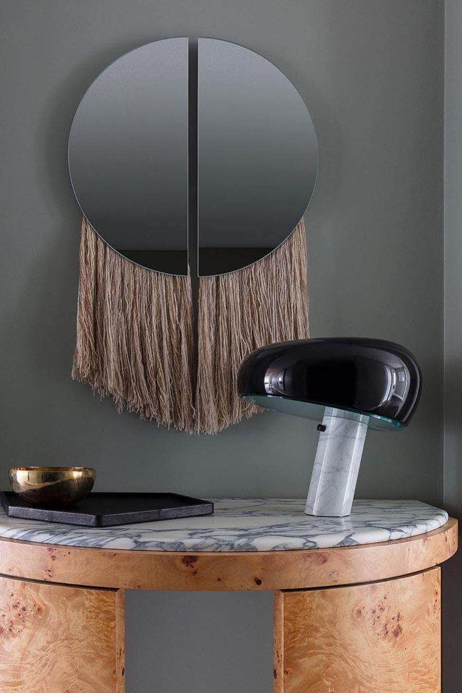 Lampe de table design en marbre