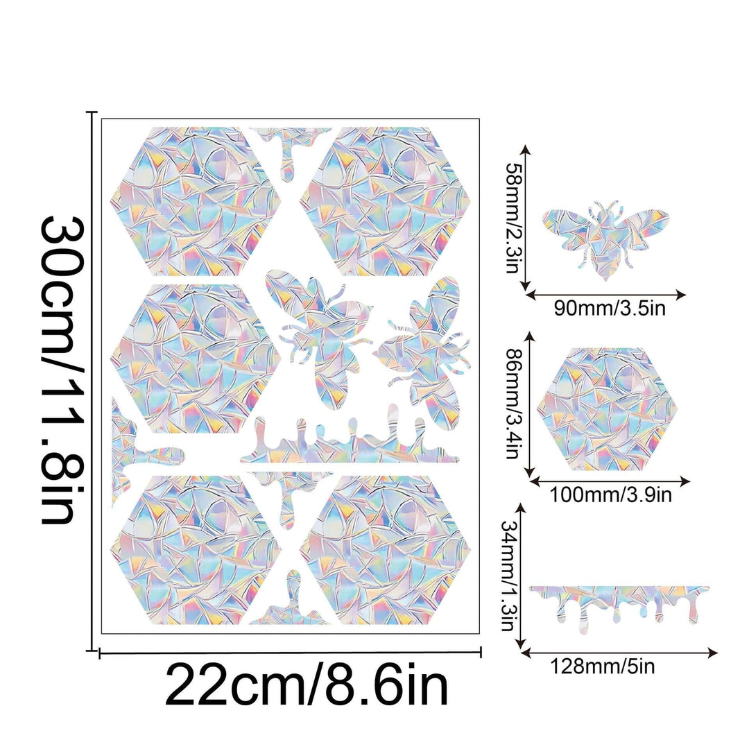 Décoration de fenêtre arc-en-ciel - autocollante, colorée, décorative