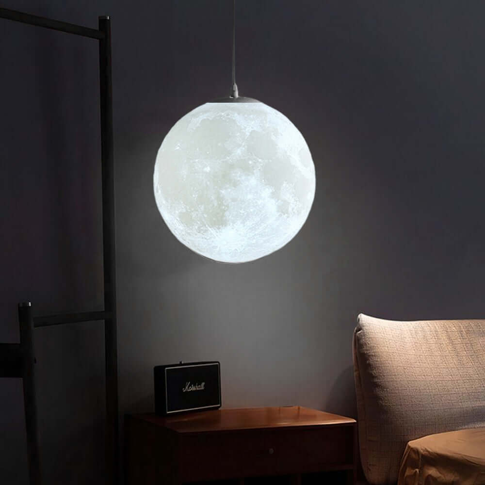 3D Mond Pendelleuchte - dimmbar