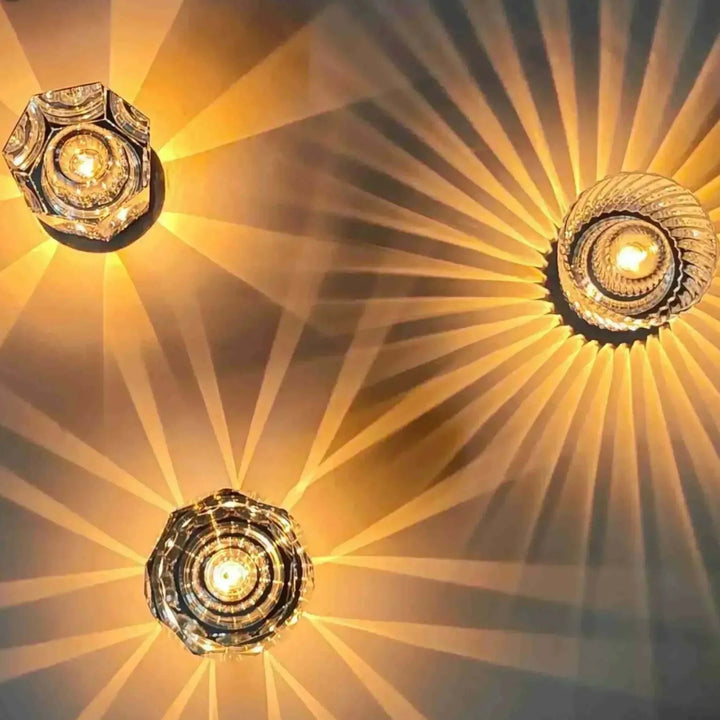 Lampe de table LED en cristal diamant