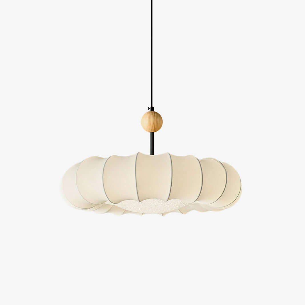 Elegante Hängeleuchte mit Stoffschirm 50cm