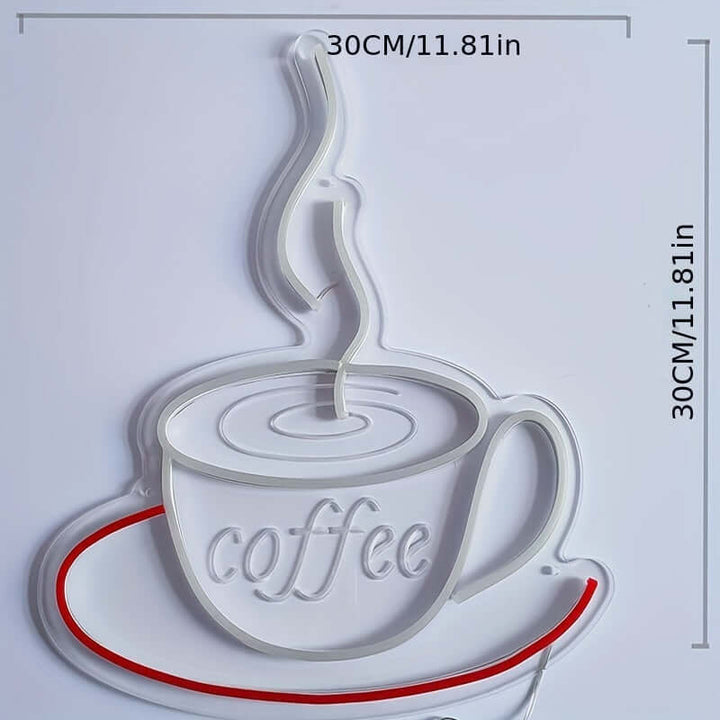 Lampe néon à café décorative murale - lumière d'ambiance