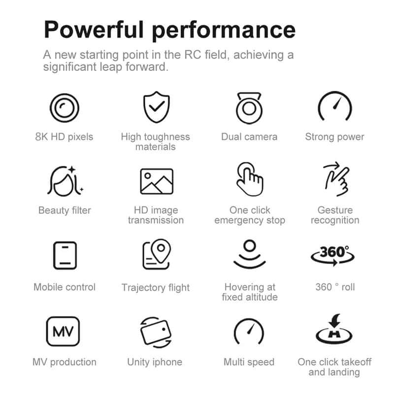 Mini drone avec caméra HD 8K et GPS pour la photographie aérienne