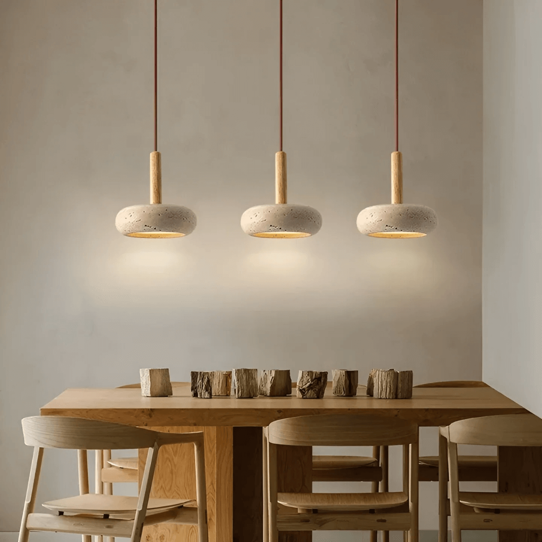 LED Deckenleuchte Retro Design Holzoptik