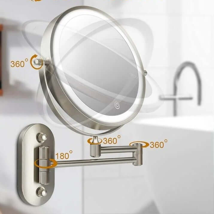 Miroir cosmétique LED rechargeable