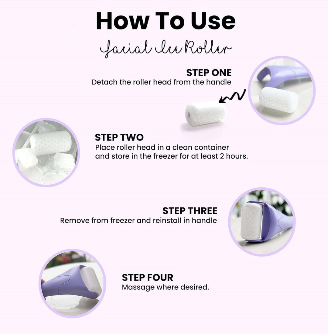 Rouleau de glace pour le visage - anti-rides et anti-poches