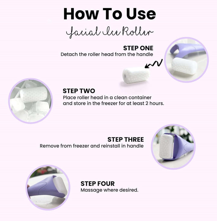 Rouleau de glace pour le visage - anti-rides et anti-poches
