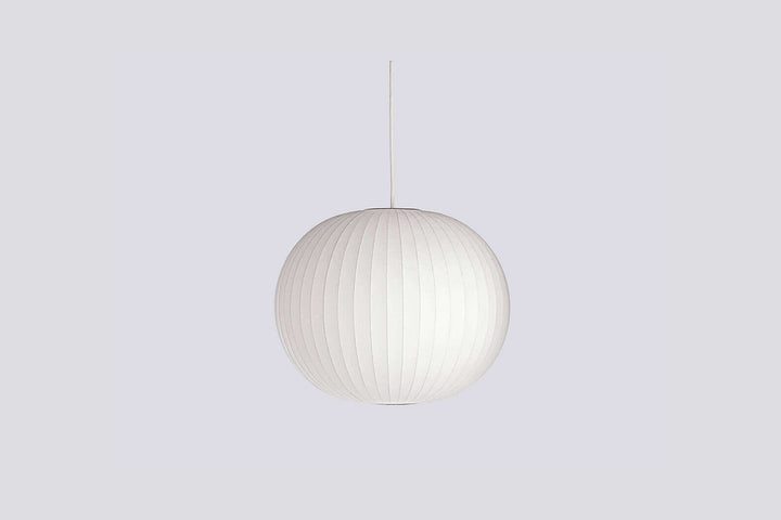 Lampe suspendue moderne blanche - soie et acier