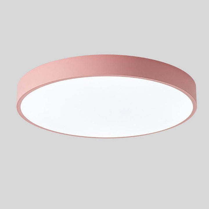 Plafonnier LED rond en bois moderne