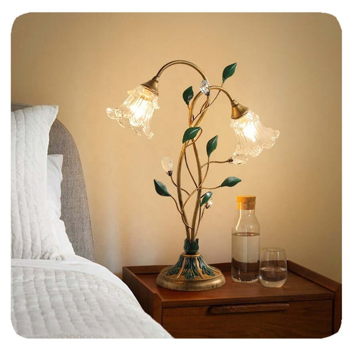 Lampe de table fleur style vintage 45x55cm