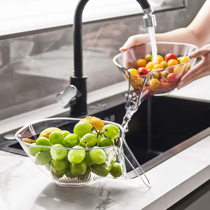 Passoire de cuisine : passoire à fruits et légumes au design ergonomique