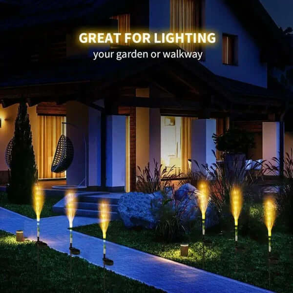 Solar Rattan Gartenleuchte Außen Deko