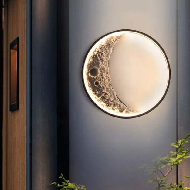 Applique murale LED d'extérieur en forme de lune