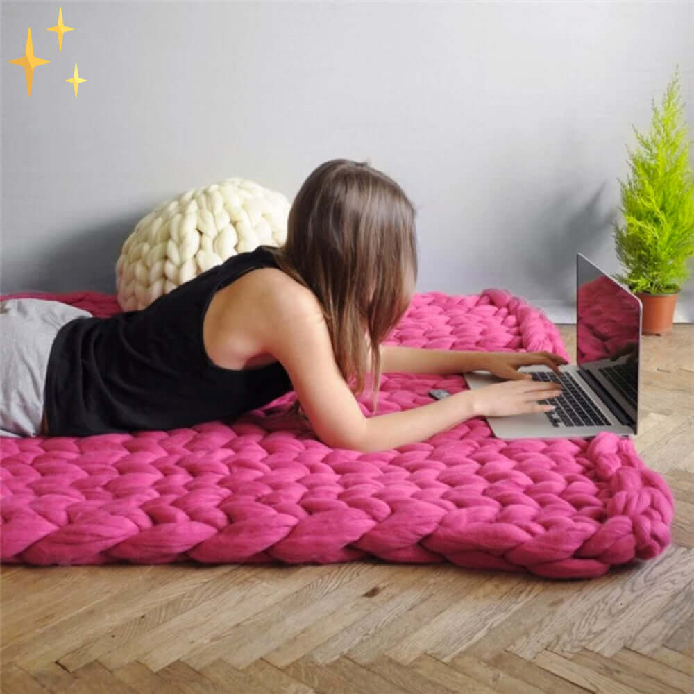 Chunky XL Garn 1000g - DIY Decke stricken