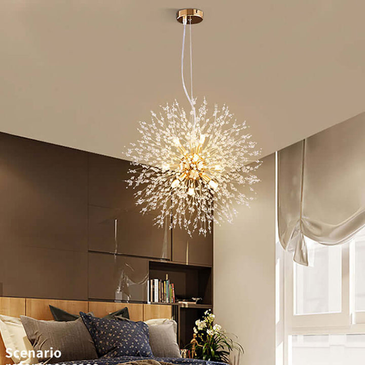 Suspension LED moderne en cristal