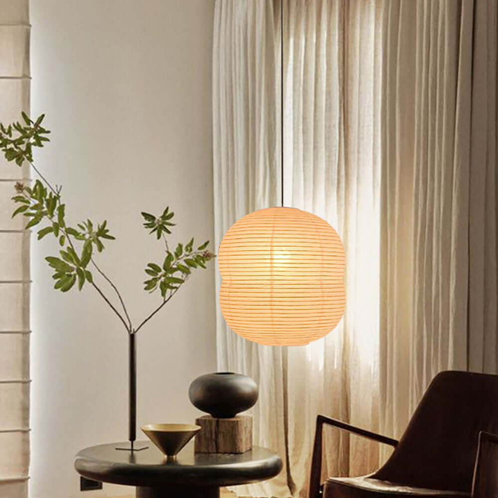 Mini lampe suspendue en papier washi