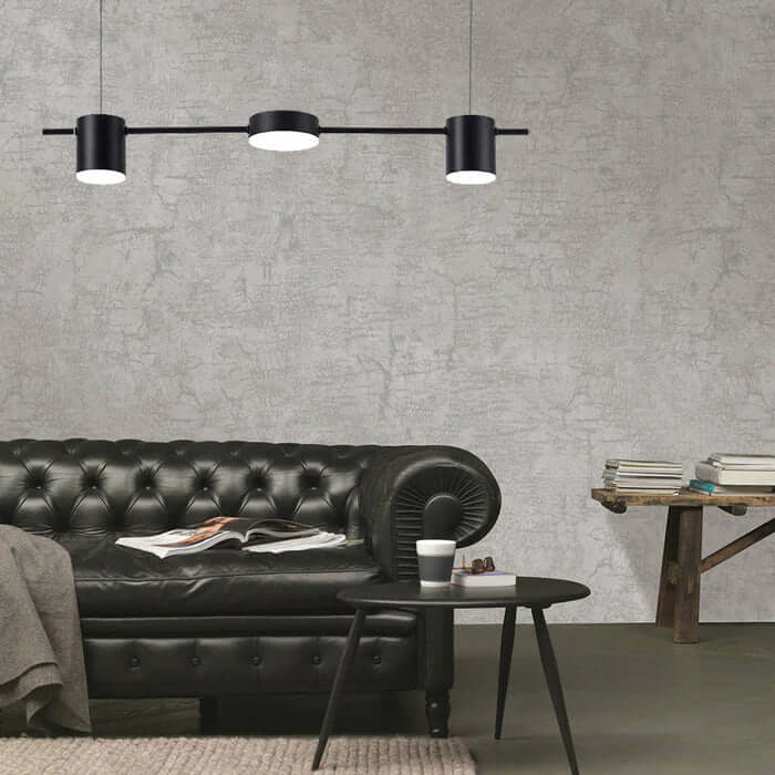 Suspension LED moderne en aluminium au design tambour