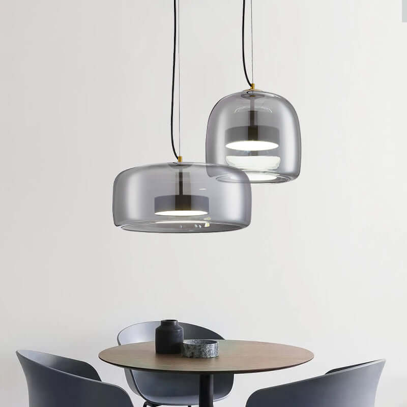 Elegante Glas-Pendelleuchte