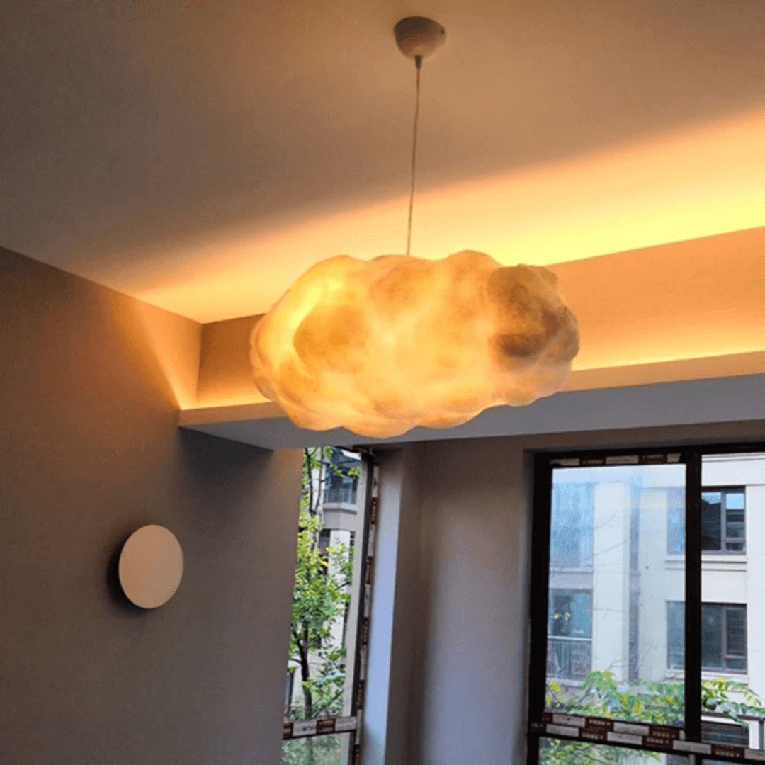 Suspension LED Cloud coton - PVC blanc