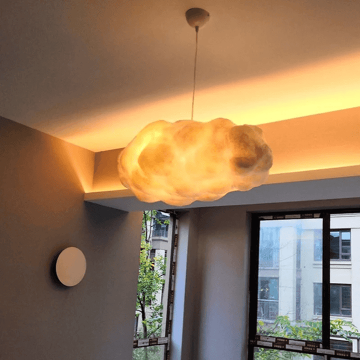 Suspension LED Cloud coton - PVC blanc