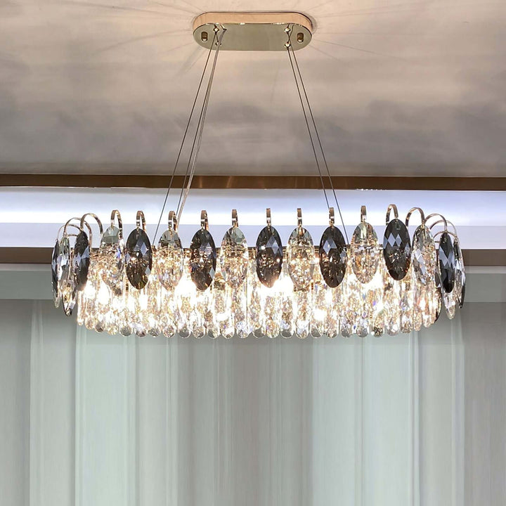 Lustre luxueux en cristal K9, à intensité variable