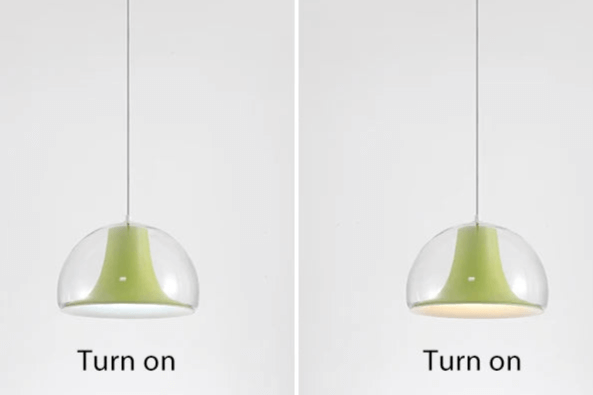 Lampe suspendue semi-circulaire en verre en forme de méduse