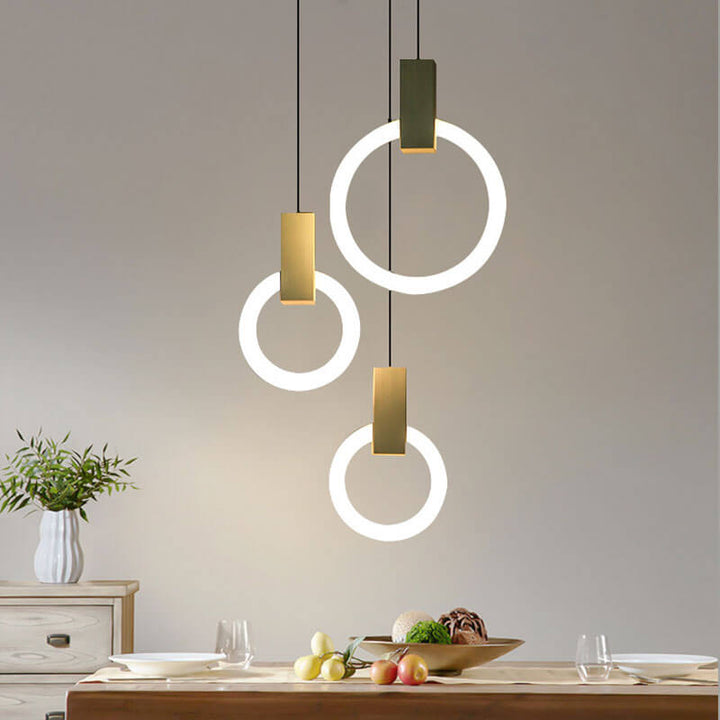 Suspension annulaire LED moderne