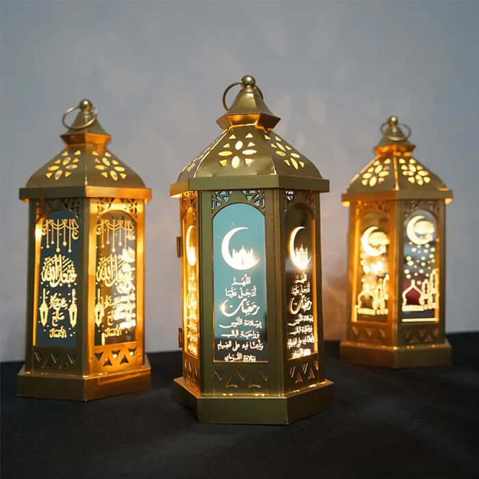 Ramadan Tischlampe Deko Metall Laterne Stimmung Licht