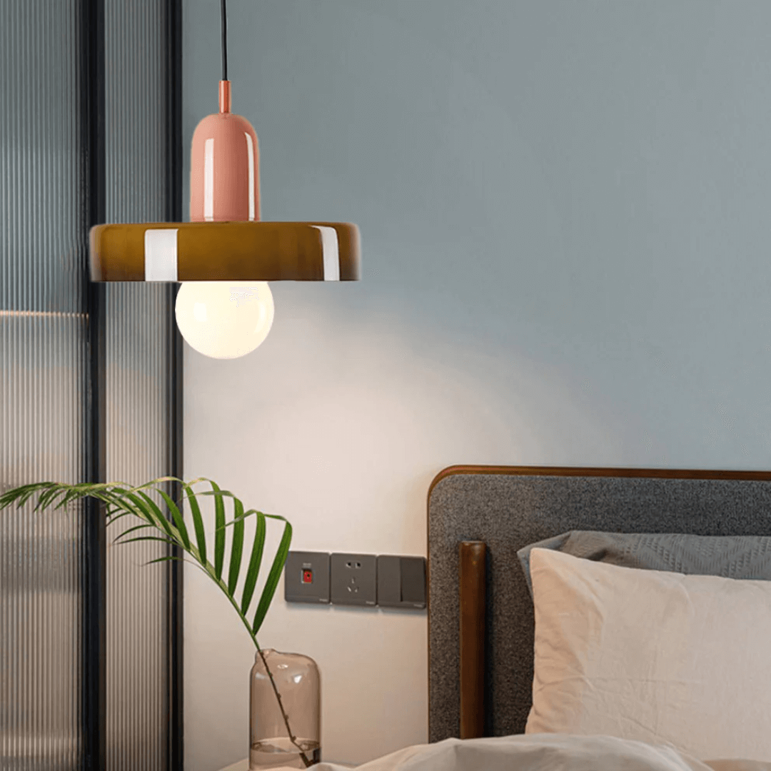 Lampe suspendue en verre à LED au design moderne