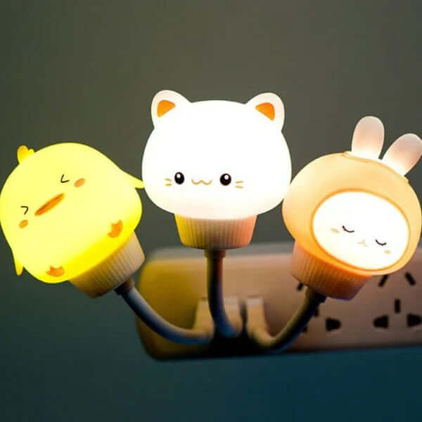 Veilleuse LED avec minuterie - motif animal - USB