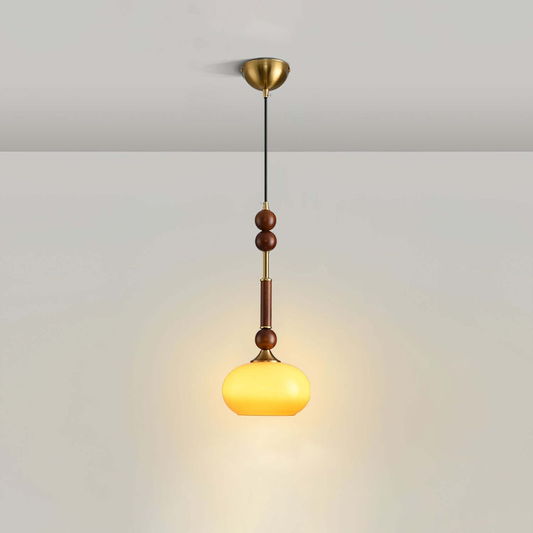 Lampe suspendue élégante avec abat-jour en verre