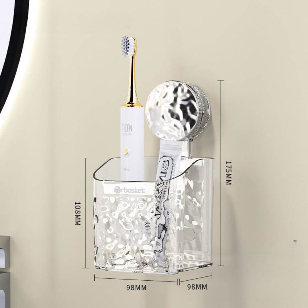 Étagère de salle de bain avec ventouses - gain de place