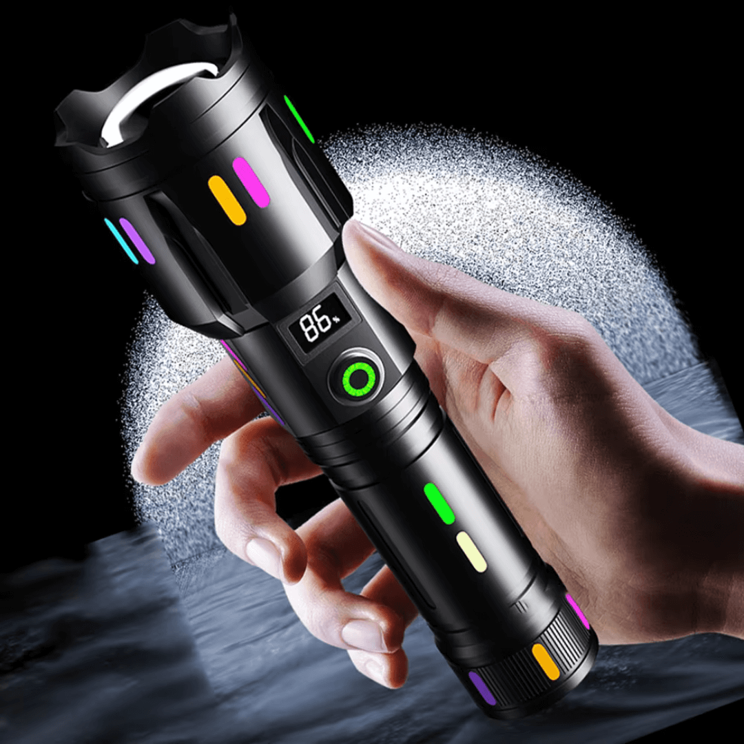 9000 Lumen LED Taschenlampe, wiederaufladbar