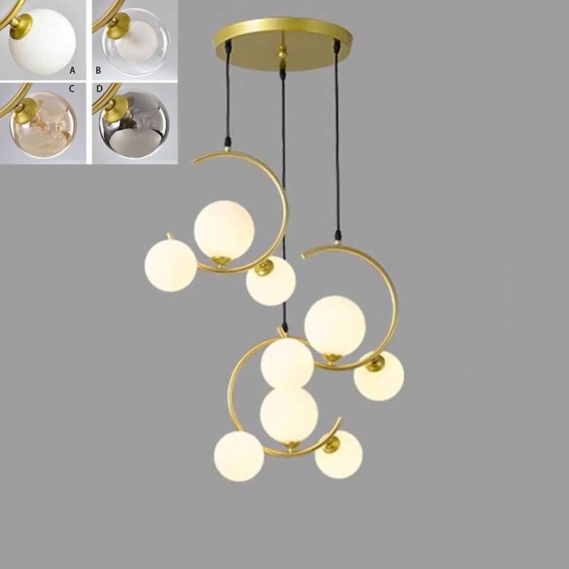 Suspension LED moderne, dimmable, 3 têtes lumineuses