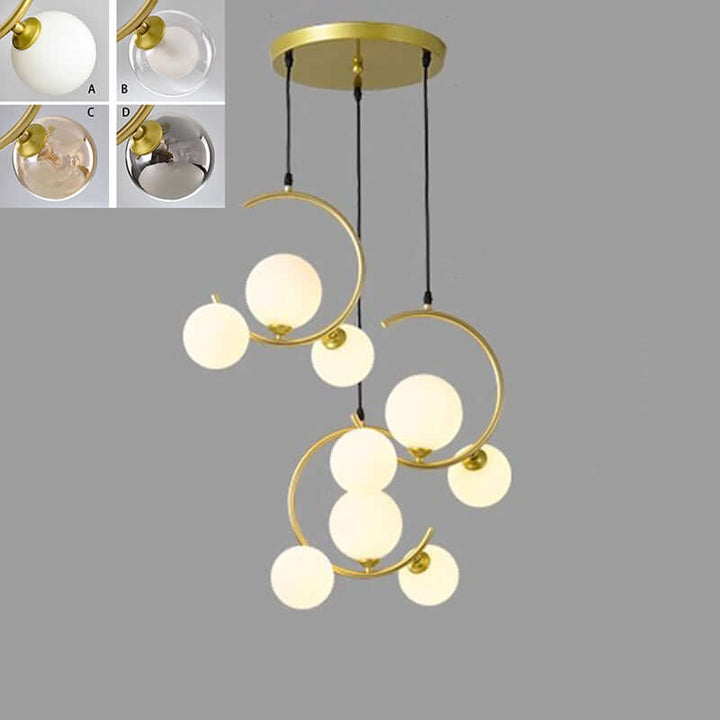 Suspension LED moderne, dimmable, 3 têtes lumineuses