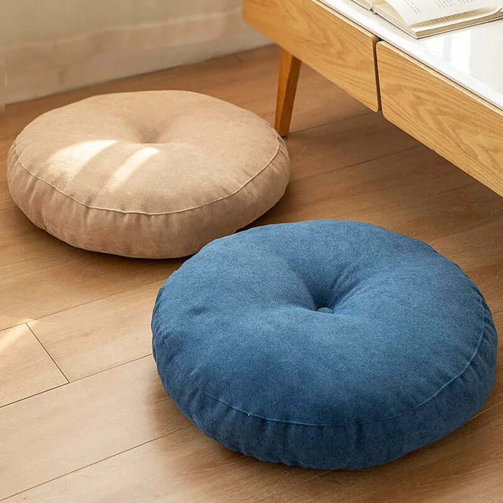 Coussin de méditation rond, coussin de yoga, coussin de sol