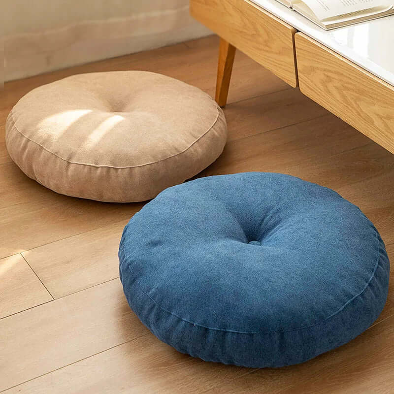 Coussin de méditation rond, coussin de yoga, coussin de sol