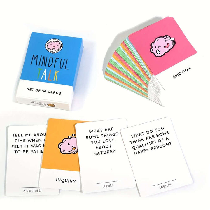 Jeu de cartes de conversation en famille - Connexion et réflexion