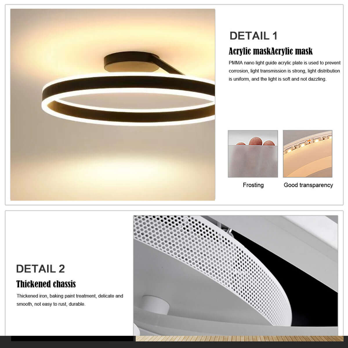 Plafonnier LED moderne pour salon