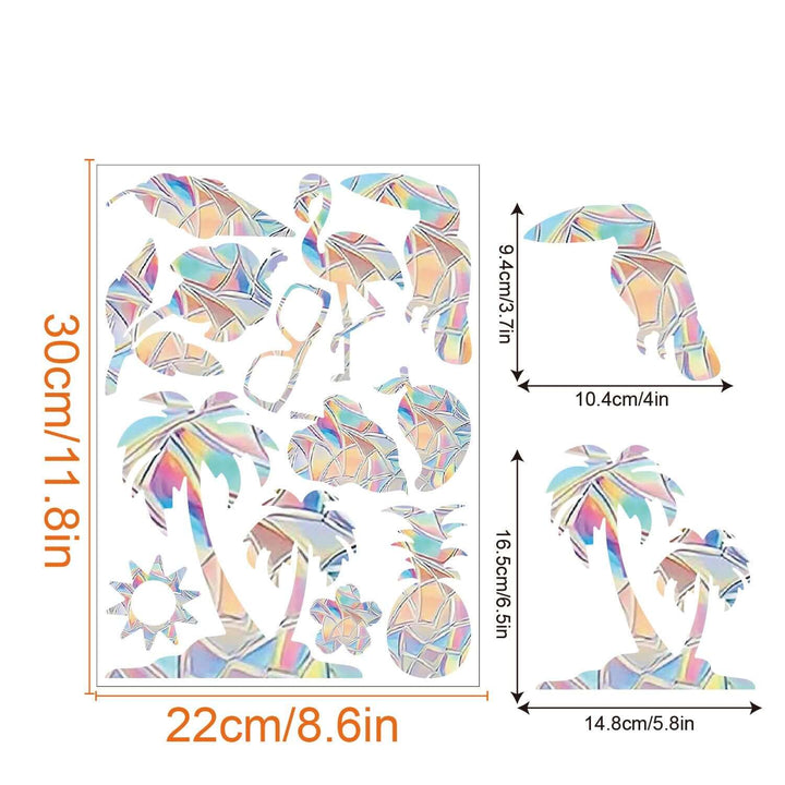 Décoration de fenêtre arc-en-ciel - autocollante, colorée, décorative