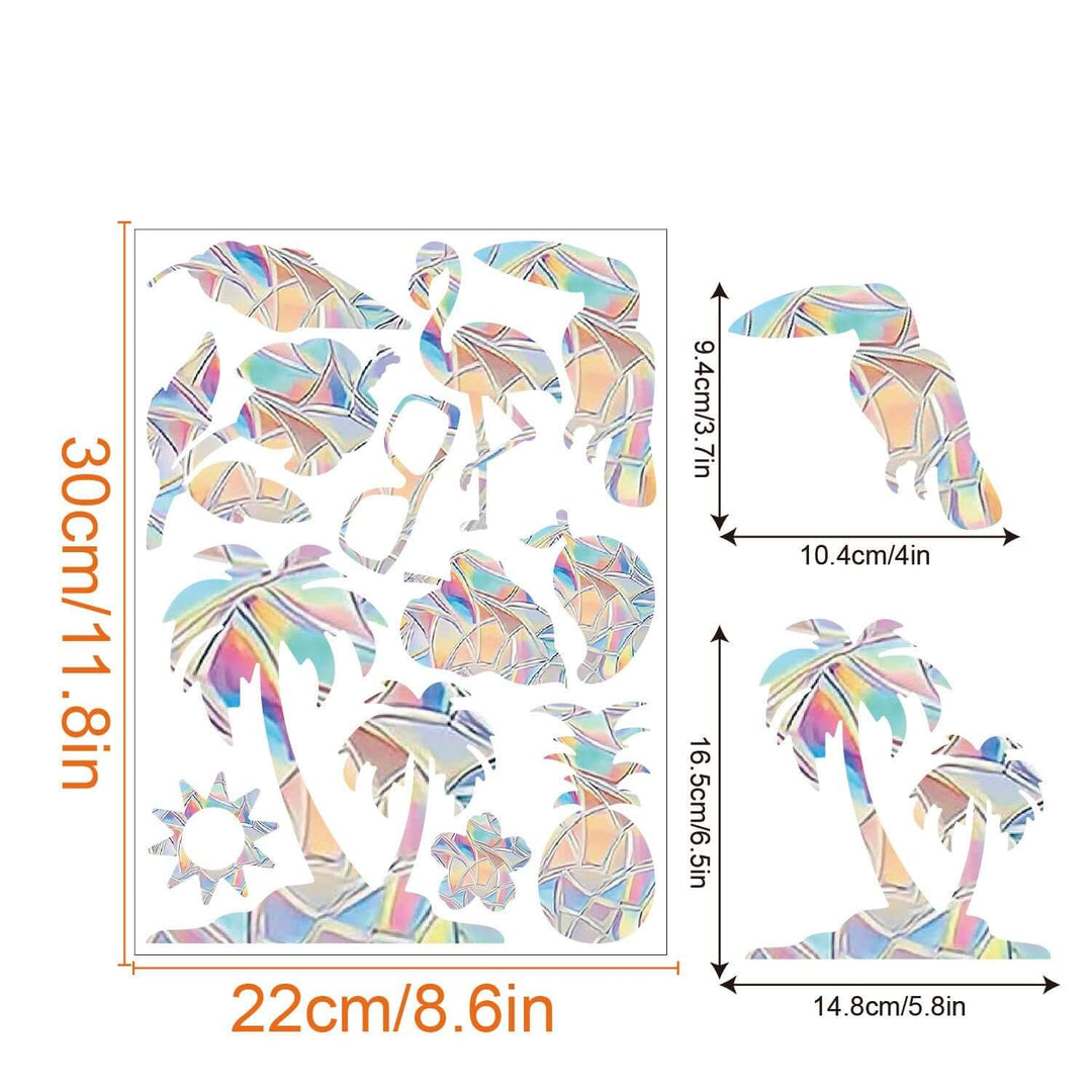 Décoration de fenêtre arc-en-ciel - autocollante, colorée, décorative