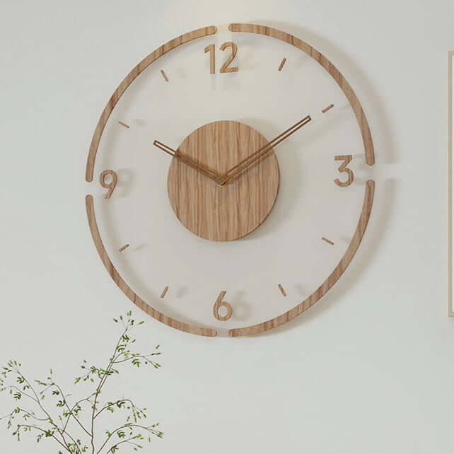 Holz Wanduhr - Modernes, Leises Design