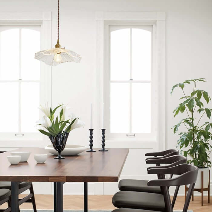 Glas Hängeleuchte Vintage Designleuchte