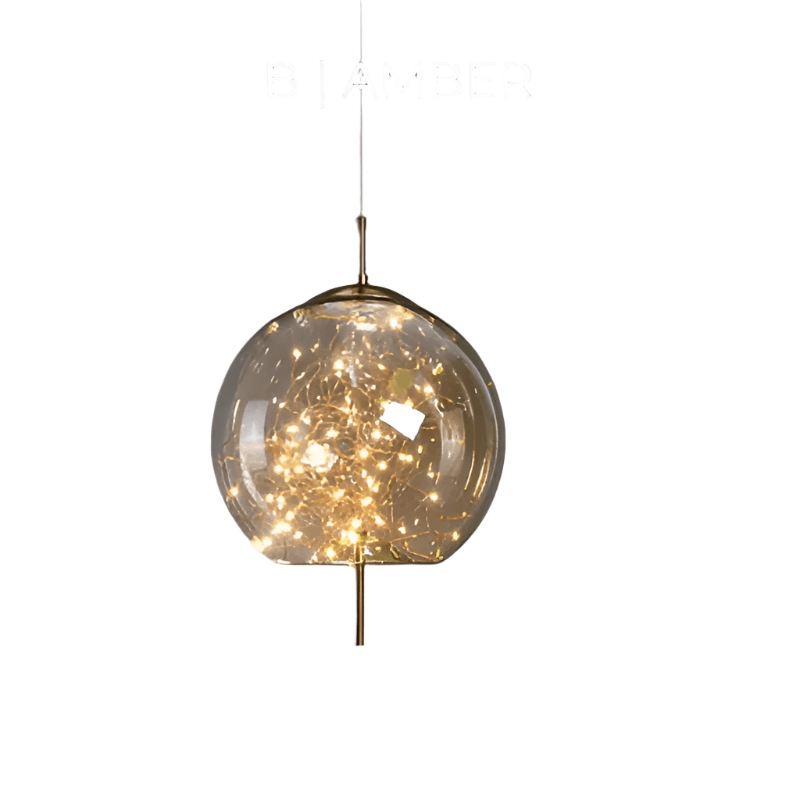 Élégante suspension en verre marron