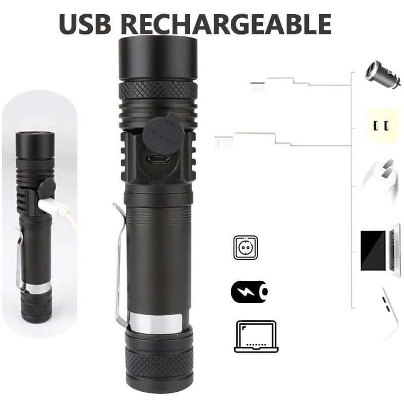 90000LM LED Taktische Taschenlampe Zoombar