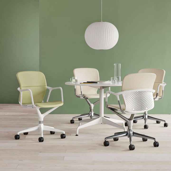 Lampe suspendue moderne blanche - soie et acier