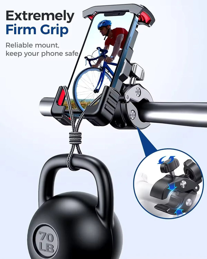 Robuster Fahrrad Smartphone Halter mit 360° Drehung