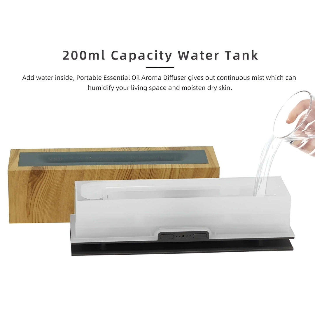 3-in-1 Aroma Diffuser Luftbefeuchter mit Flammenlicht